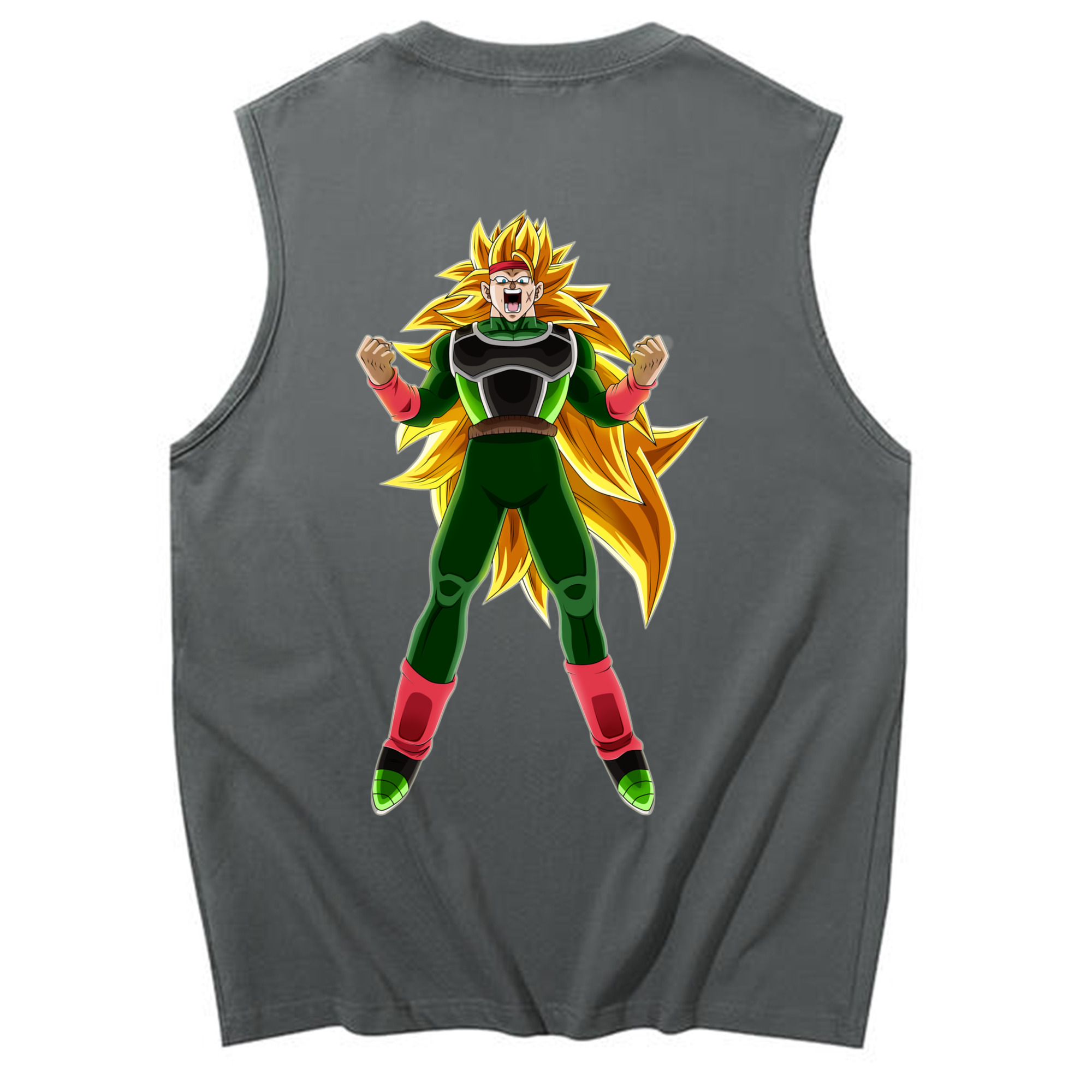 （画像用） ドラゴンボール ブロリー DRAGON BALL Broli コットン100％タンクトップ（背面プリント）